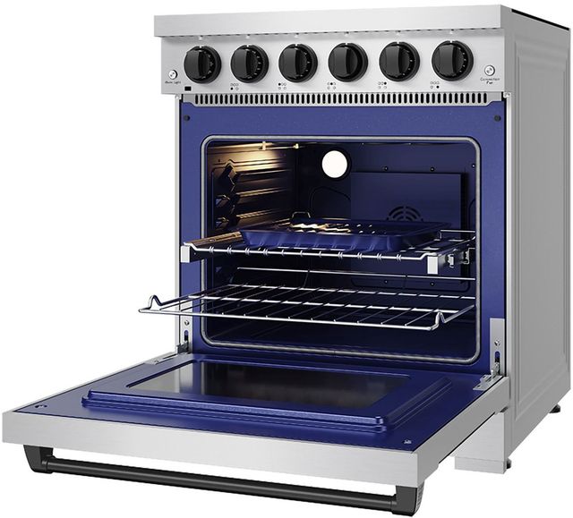 Thor Kitchen Gordon Ramsay Series 30" Stainless Steel Pro Style Electric Range with Precision Knob Control & Black Hardware-4