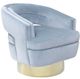 Sagebrook Home Velveteen Teal with Gold Base Chair-1