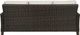 Signature Design by Ashley® Paradise Trail Medium Brown Aluminum/Resin Wicker Outdoor Sofa with Cushion-2