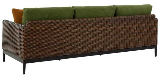Signature Design by Ashley® Horizon Hall Brown/Green Aluminum/Fabric Outdoor Sofa-3