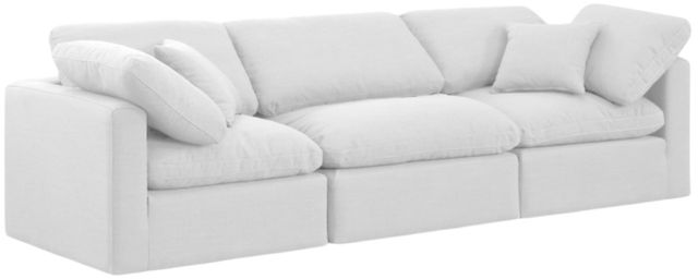 Meridian Furniture Indulge 3-Piece White 105" Sofa-0