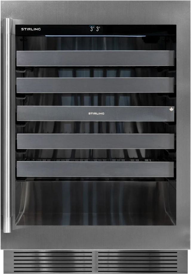 Stirling 24" 5.3 Cu. Ft. Stainless Steel Wine Cooler-0