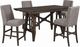 Liberty Furniture Double Bridge 5-Piece Dark Chestnut/Gray Optional Gathering Table Set-0
