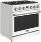 Thor Kitchen® A Series 36" White Contemporary Freestanding Pro Style LP Gas Range-2