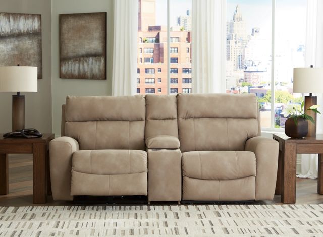 Signature Design by Ashley® Next-Gen DuraPella 3-Piece Sand Power Reclining Sectional Loveseat with Console-1