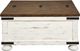Signature Design by Ashley® Wystfield Brown Storage Coffee Table with Antique White Base-2