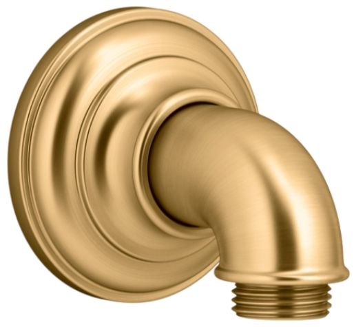 KOHLER® Artifacts® Vibrant Brushed Moderne Brass Wall-Mount Supply Elbow-0