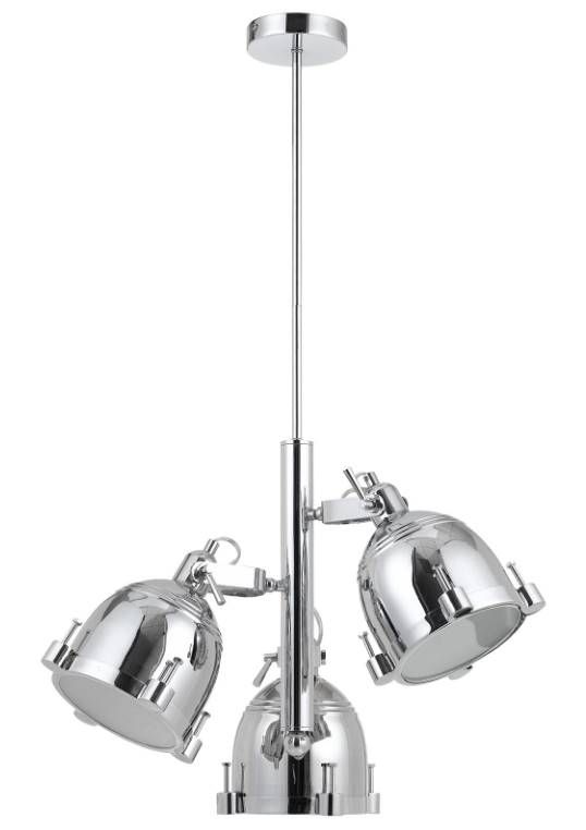 Cal® Lighting & Accessories Hubble 3-Light Chrome Chandelier-0