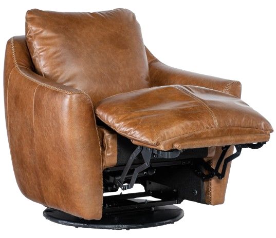 Hooker® Furniture CC Beau Pecan Power Swivel Recliner with Power Footrest-1