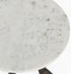Classic Home Leyton White Accent Table with Silver Base-4