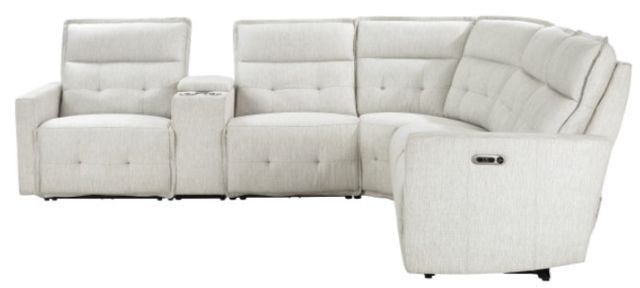 Homelegance® Salida 6-Piece White Power Reclining Sectional with Power Headrests-2