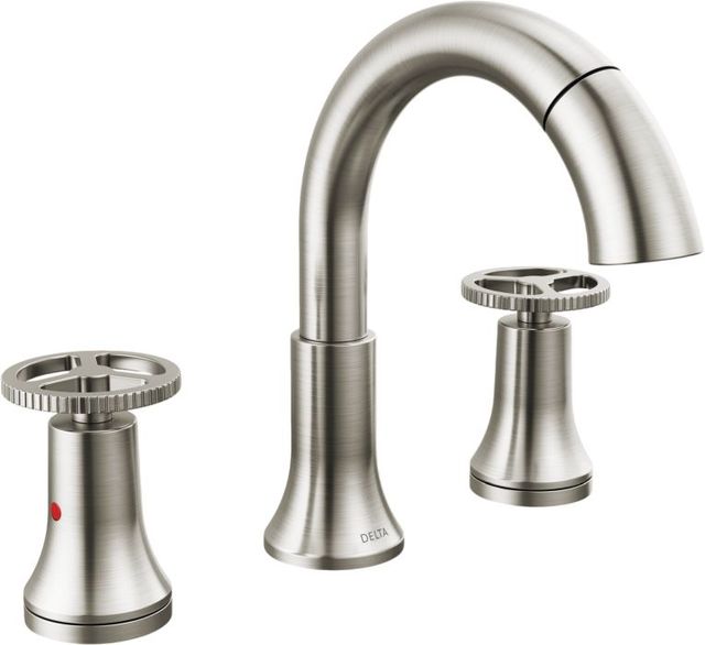 Delta Trinsic® Stainless 2-Handle Wheel Widespread Pull Down Bathroom-0