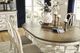 Signature Design by Ashley® Realyn Taupe Oval Dining Table with Chipped White Legs-4