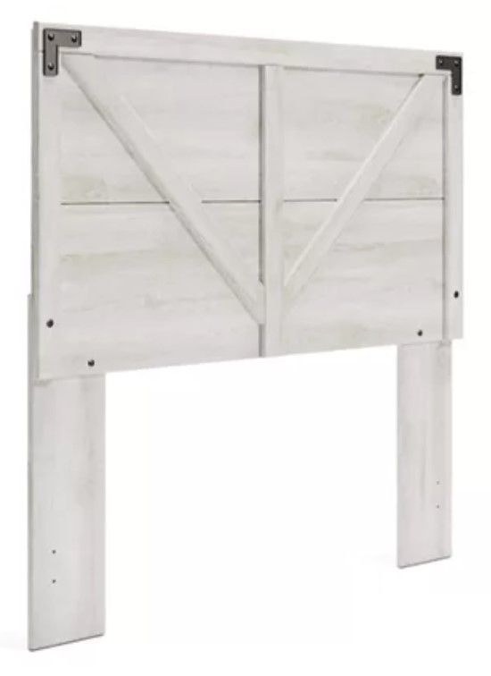 Signature Design by Ashley® Shawburn 3-Piece Charcoal Gray/Whitewash Full Panel Headboard Bedroom Set-1