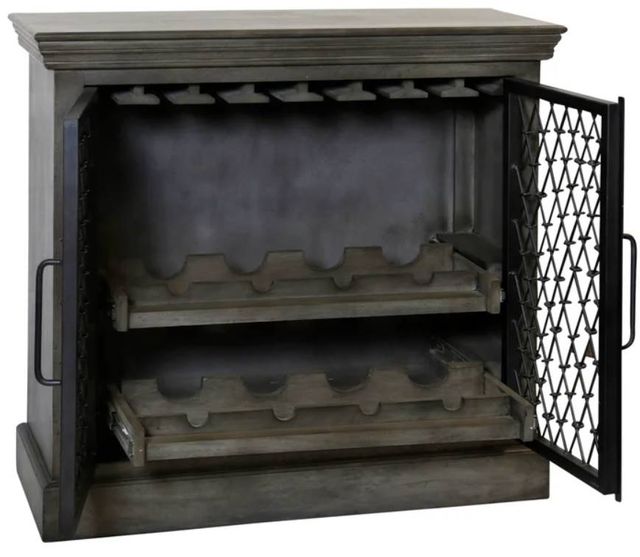 StyleCraft Black/Gray Wine Cabinet -1