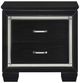 Homelegance® Allura Black Nightstand with LED-2