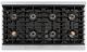 ZLINE Autograph Edition Paramount 48" 6.7 Cu. Ft. Satin Stainless Steel Gas Range with 8 Burner DuoPro™ Cooktop and Dual Ovens with White Matte Doors and Polished Gold Accents-3