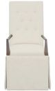 Fairfield® Customizable Entree Dining Straight Tall Button Back Skirted Arm Chair-1
