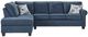 Hughes Furniture® 3700 2-Piece Lotus Aegean Left-Arm Facing Sectional and Chaise-0