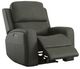Flexsteel® Linden Charcoal Power Swivel Gliding Recliner with Power Headrest, Lumbar, Heat and Massage-4