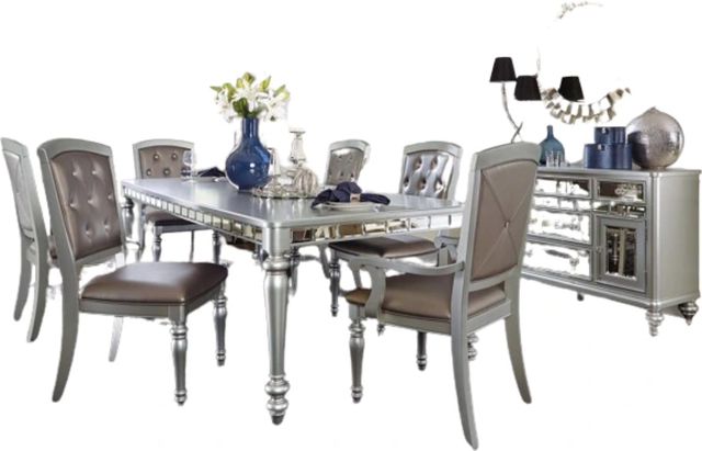 Mazin Furniture Orsina 7-Piece Silver Dining Set-0