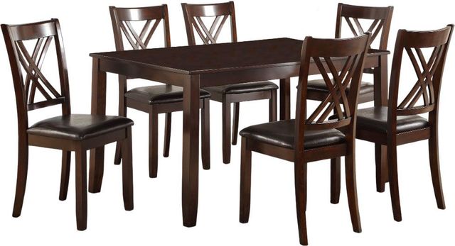 Crown Mark Eloise 7-Piece Brown Dining Table Set-0