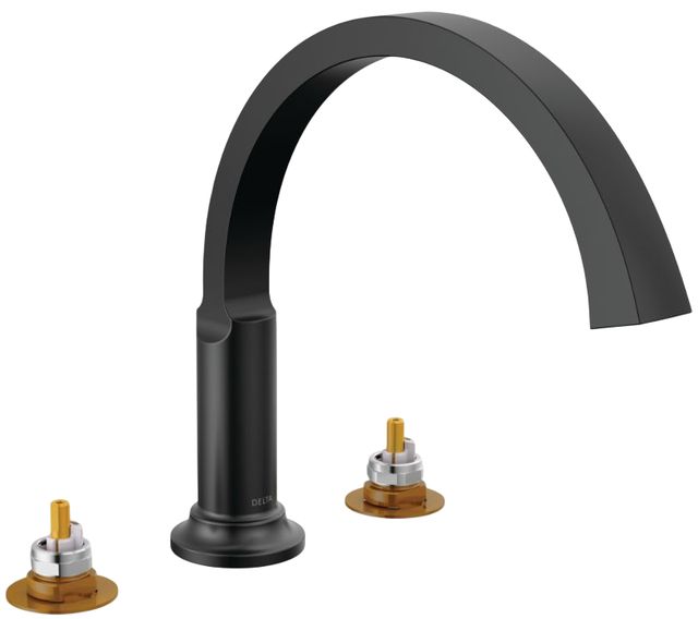 Delta Tetra® Matte Black Roman Tub Trim-0