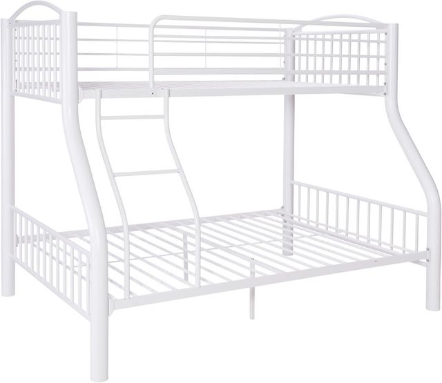 Powell® Heavy White Twin Over Full Bunk Bed-0