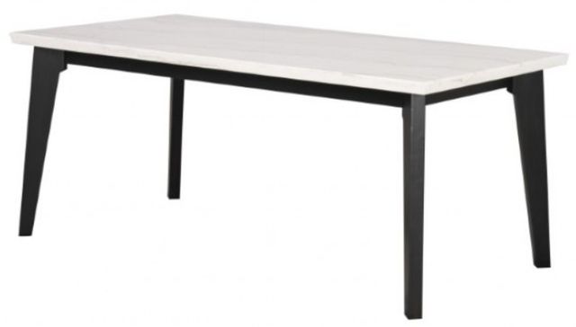 Furniture of America® Sabro 5-Piece White Rectangular Dining Table Set with Black Base-1