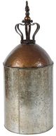 A & B Home Chrome/Copper Princely Crown Canister-0