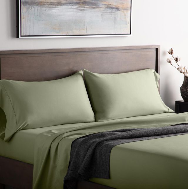 Malouf® Woven™ Fern Brushed Microfiber  Cot Sheet Set-1