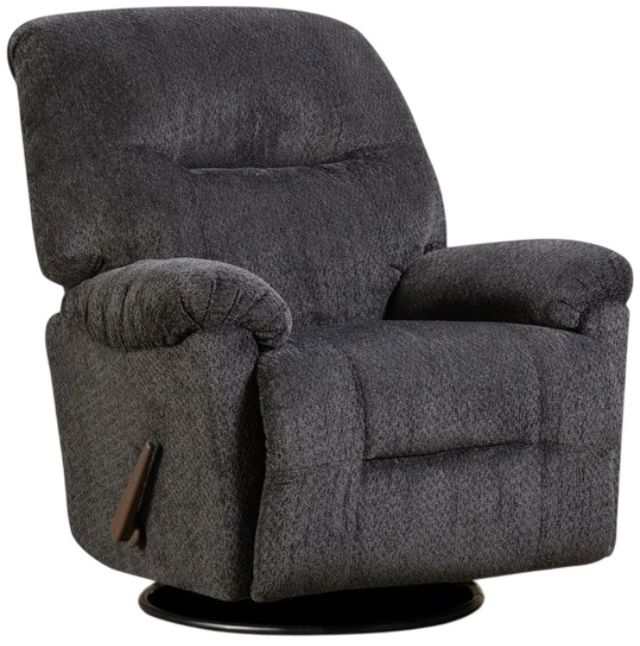 American Wholesale Furniture Hudson Slate Manual Swivel Rocker Recliner-0