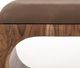 International Furniture Direct Balam Gray/Stained Brown Upholstered Bench-4