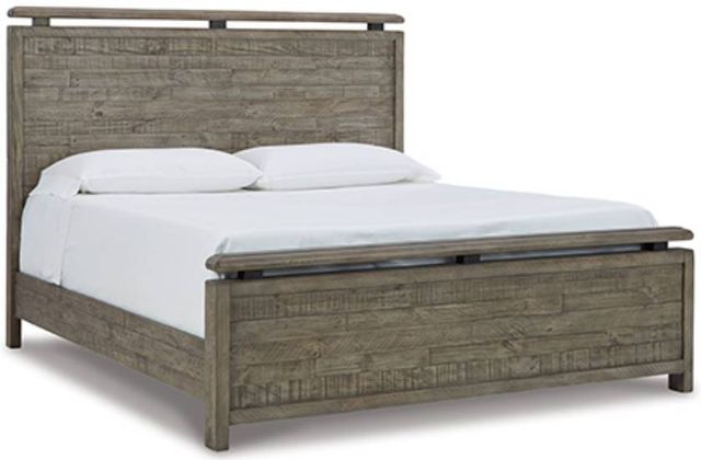 Signature Design by Ashley® Brennagan 5-Piece Gray Queen Panel Bed Set-1