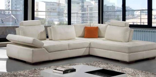 Fornirama 7725 4-Piece Off-White Sectional Set with Adjustable Power Backrest and Adjustable Headrest-1