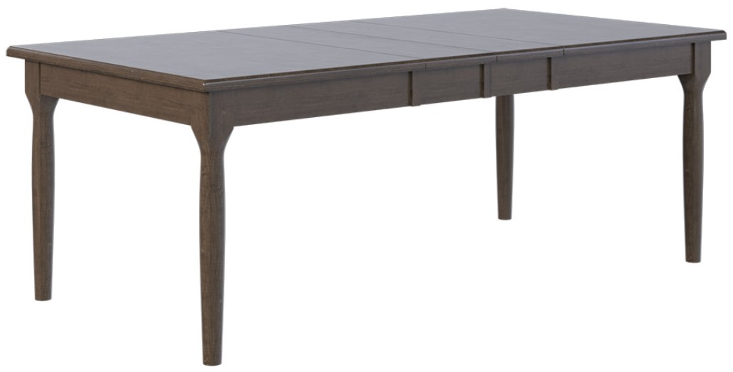 Country View Woodworking Customizable Franklin 48" Red Oak Top Dining Table with 1-Leaf and Brown Maple Legs