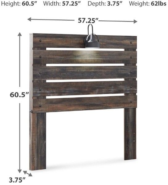 Signature Design by Ashley® Drystan Brown Full Panel Headboard-6