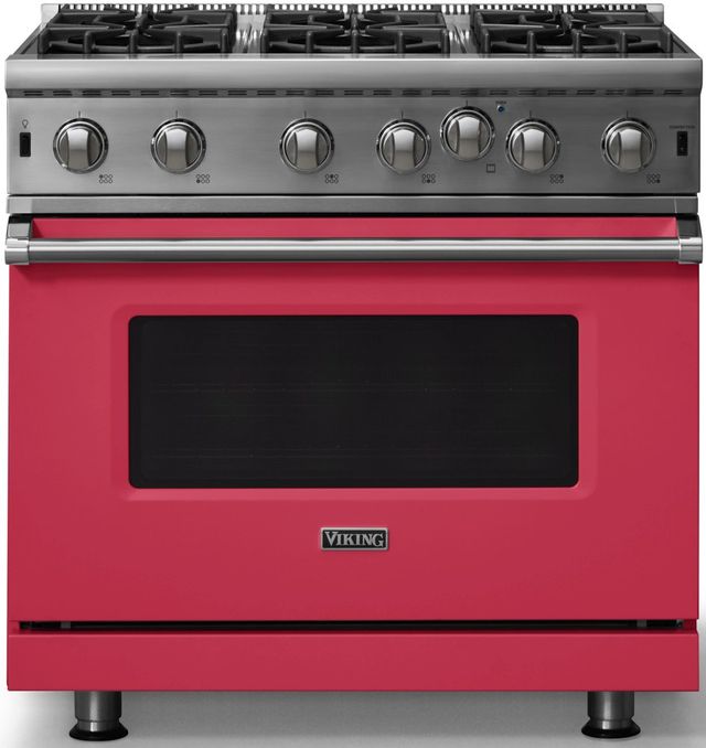 Viking® 5 Series 36" Valentine Pro Style Natural Gas Range-0