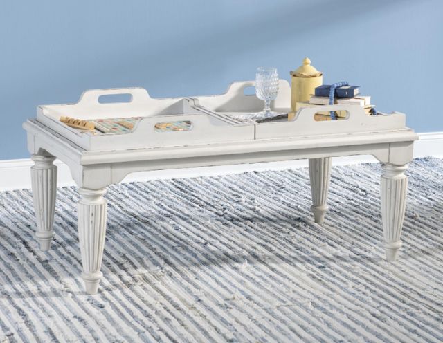 Legacy Classic Vintage Market Picket Fence 2-Tray Top Cocktail Table-1