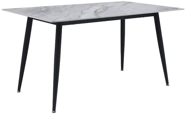 Homelegance® Salerno Gray Top Dining Table with Black Base-0