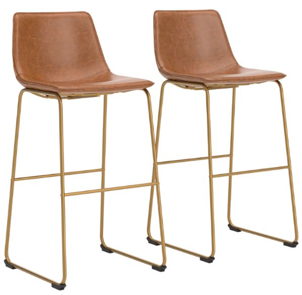 Signature Design by Ashley® Crandox Brown/Gold Tall Upholstered Bar Stool-3
