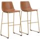 Signature Design by Ashley® Crandox Brown/Gold Tall Upholstered Bar Stool-3