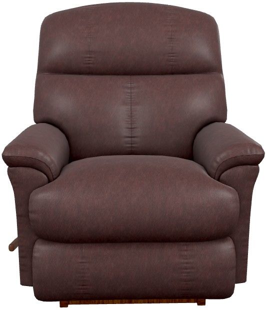 La-Z-Boy® Reed Pomegranate Leather Manual Rocking Recliner-1