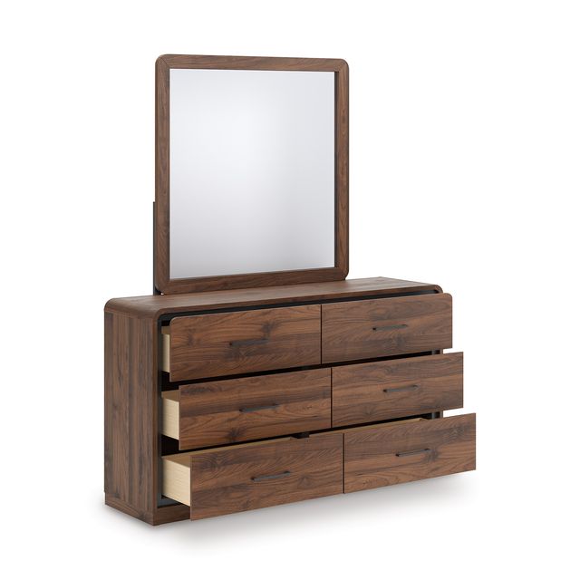Signature Design by Ashley® Fortlorn Walnut Brown Dresser and Mirror-2