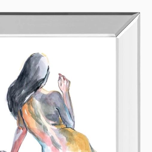 Classy Art Colorful Shadows II by Jennifer Paxton Parker Mirrored Frame Wall Art-1