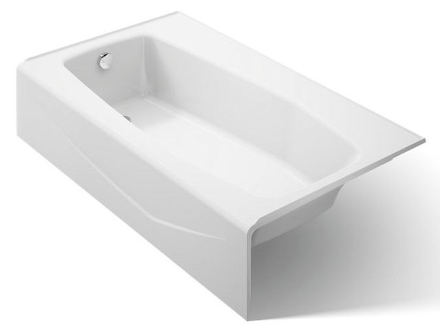  KOHLER® Villager® White 60" x 34.3" Alcove Bath - Left Drain-0