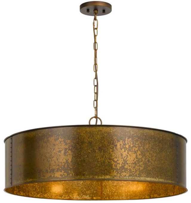 Cal® Lighting & Accessories Rochefort Distress Gold Chandelier-0