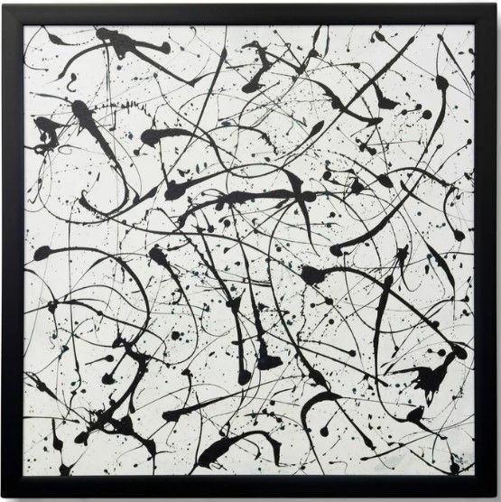 Stylecraft Splatter Black/White Wall Art-0