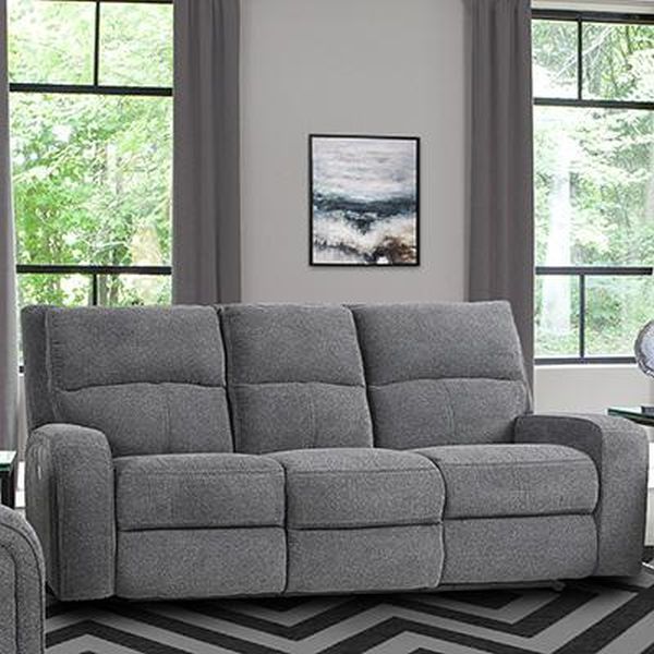 Parker House® Polaris Bizmark Gray Power Reclining Sofa-1