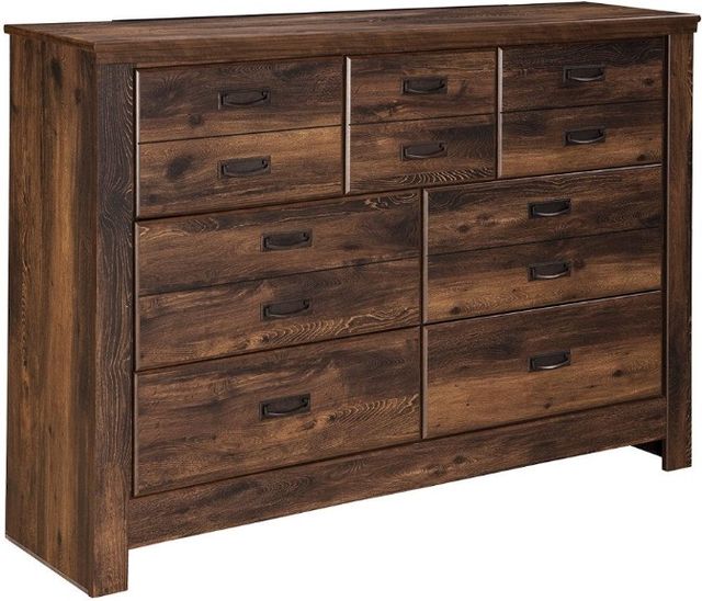 Signature Design by Ashley® Quinden 6-Piece Dark Brown King Panel Headboard Bed Set-2